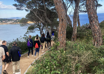 Canyoneering action in Sant Feliu